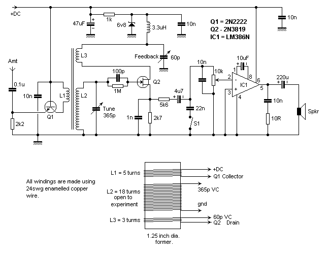 Regenerative receiver schematic