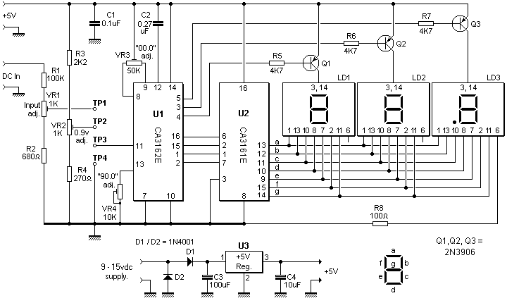 The KF6Kit DVM schematic.