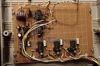 A view of the proto board containing the pulse and blanking generators