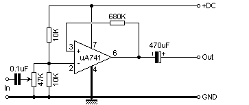 Pre-amplifier example circuit